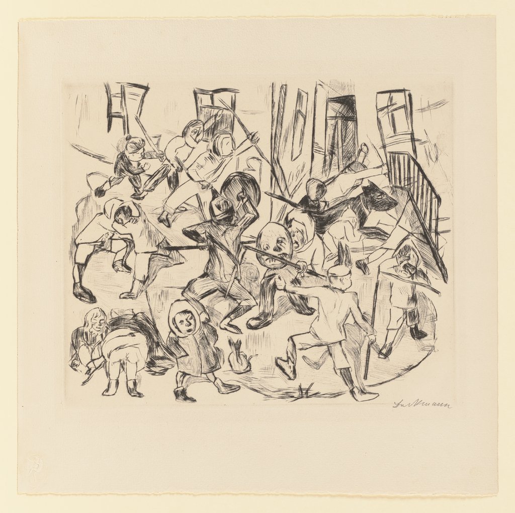 Playing Children, Broad Format, Max Beckmann