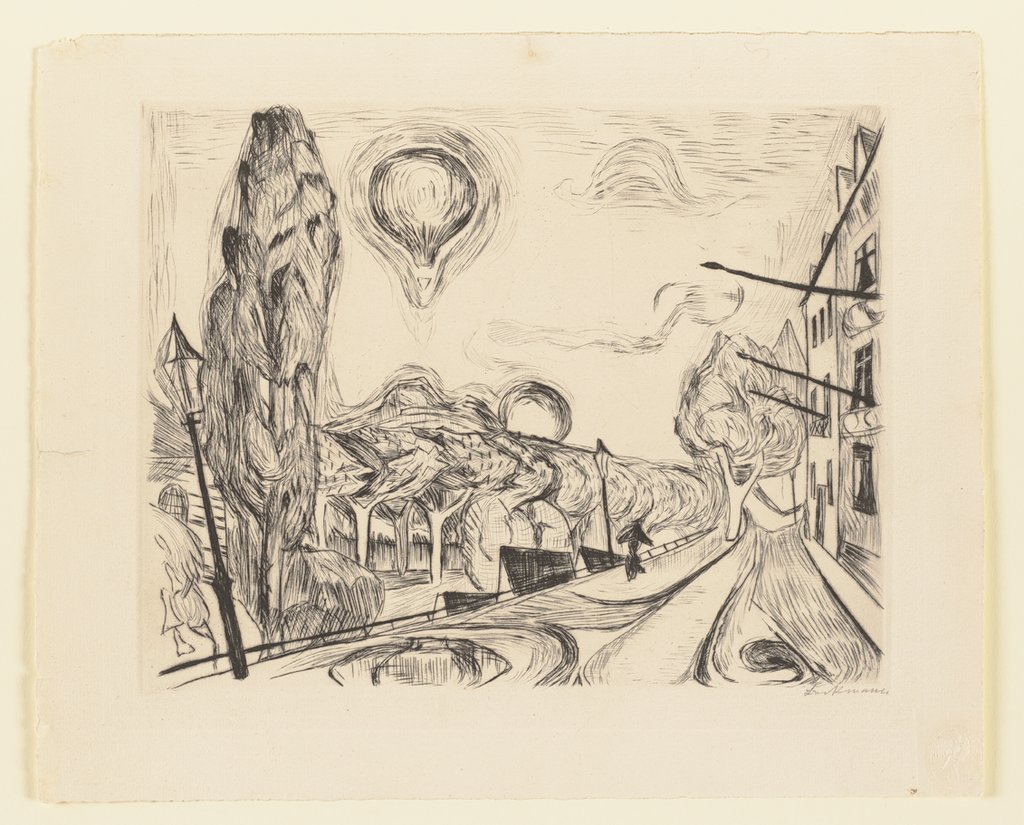 Landscape with Balloon, Max Beckmann
