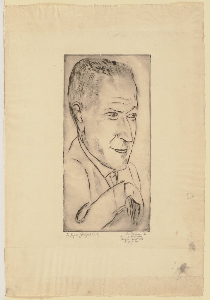 Portrait of Reinhard Piper, Max Beckmann