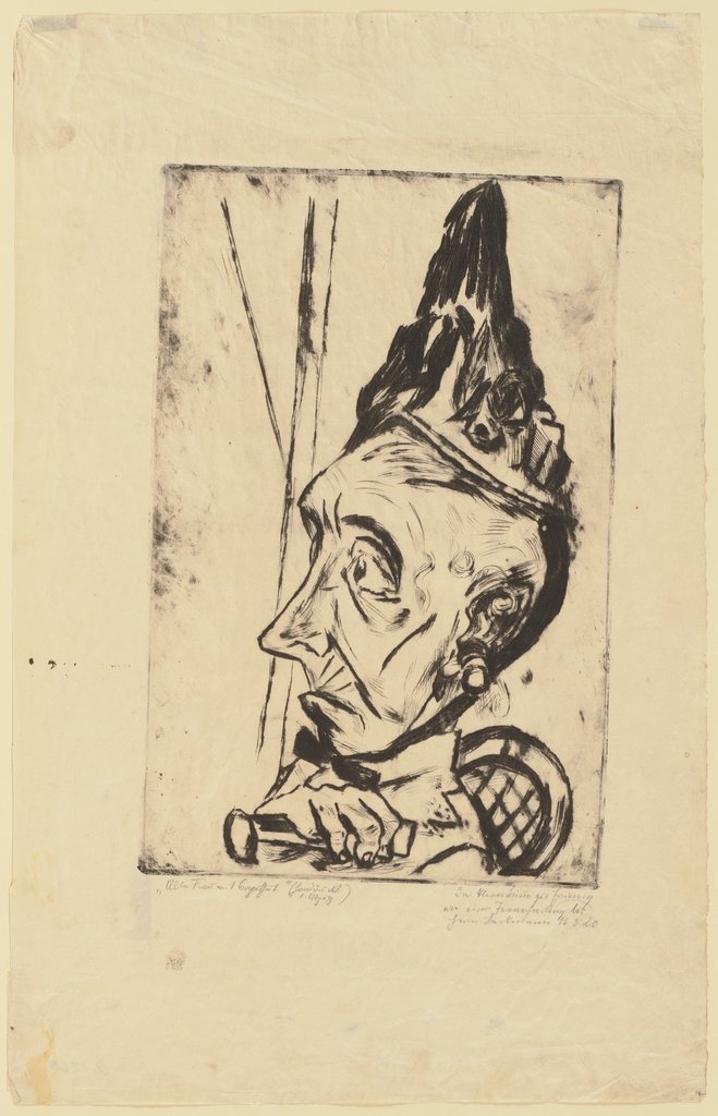Old Woman with Bonnet, Max Beckmann