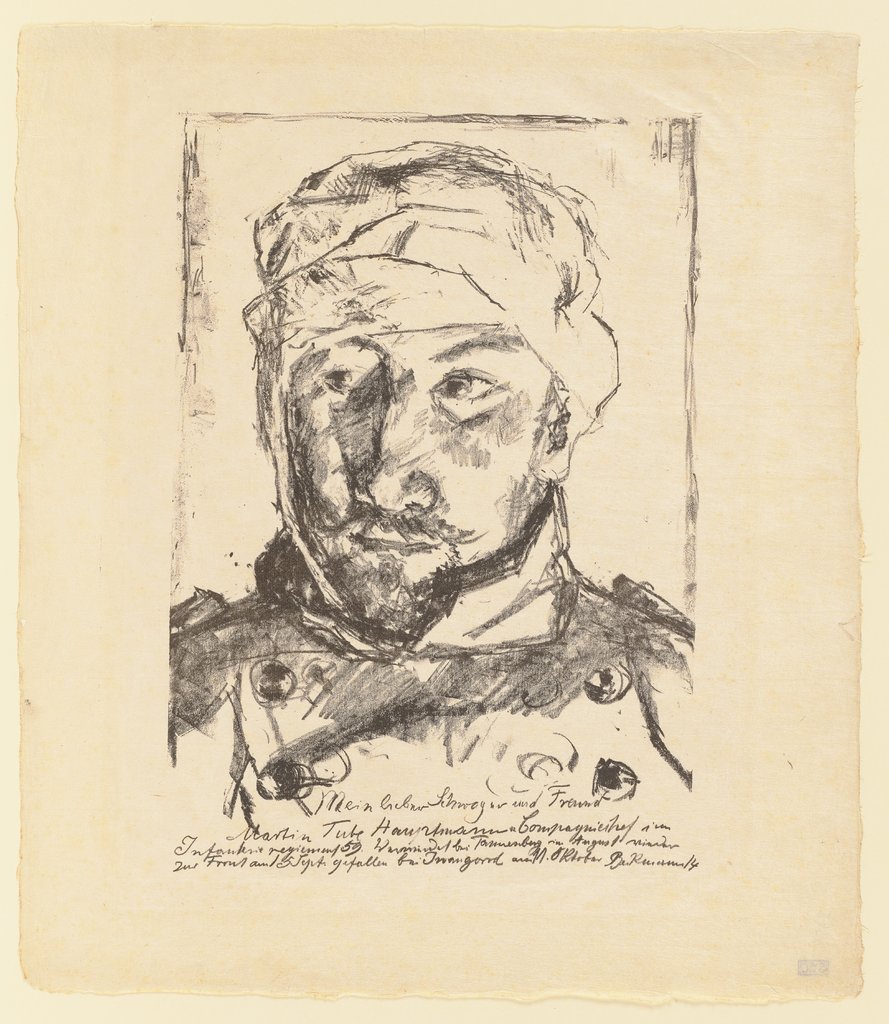 Portrait of this Wounded Brother-in-Law Martin Tube, Max Beckmann