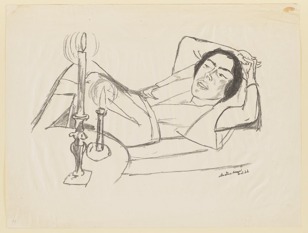 Reclining Woman (Portrait of Johanna Loeb), Max Beckmann