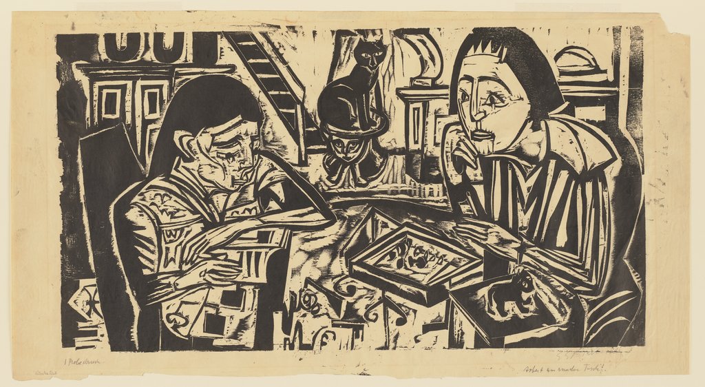 Arbeit am runden Tisch, Ernst Ludwig Kirchner