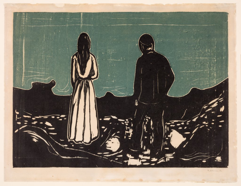 Two Human Beings. The Lonely Ones, Edvard Munch