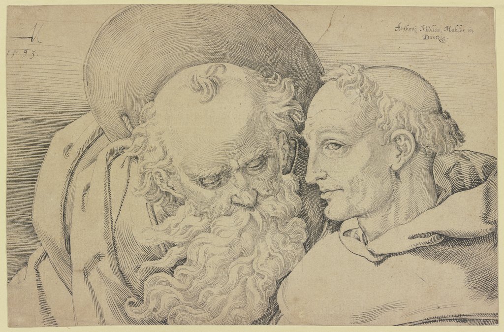 Der Heilige Hieronymus und ein Mönch, Anton Möller
