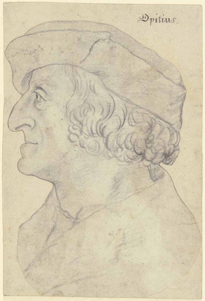 Profile portrait of a man, Hans Schwarz;   attributed