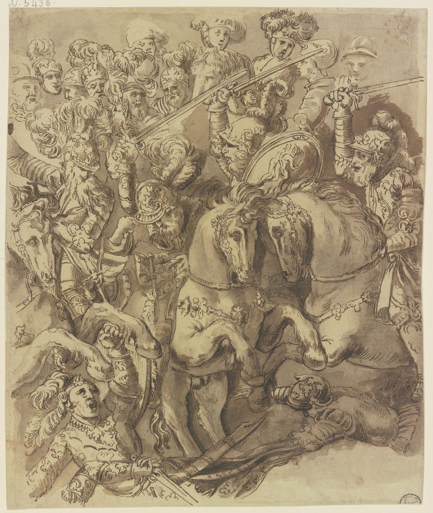 Equestrian combat, German, 16th century