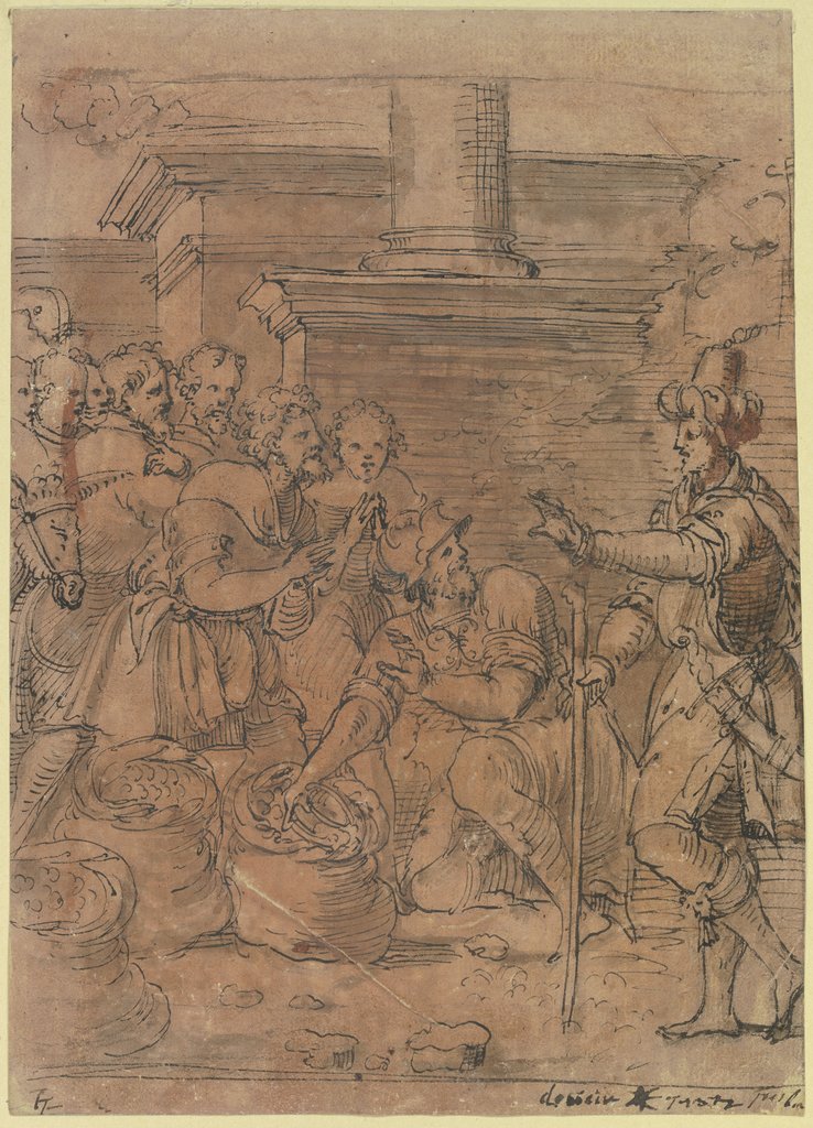 Joseph und seine Brüder: Auffindung des goldenen Bechers, Italienisch, 16. Jahrhundert