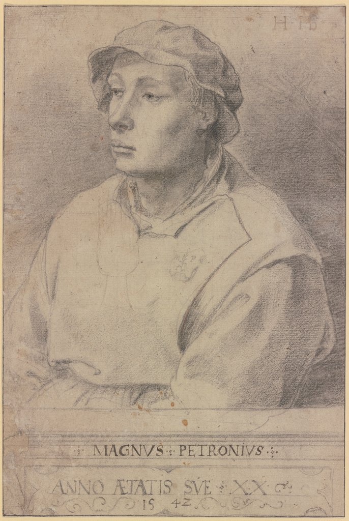 Brustbild des Jünglings Magnus Petronius im Alter von 20 Jahren, German, 16th century;   ?