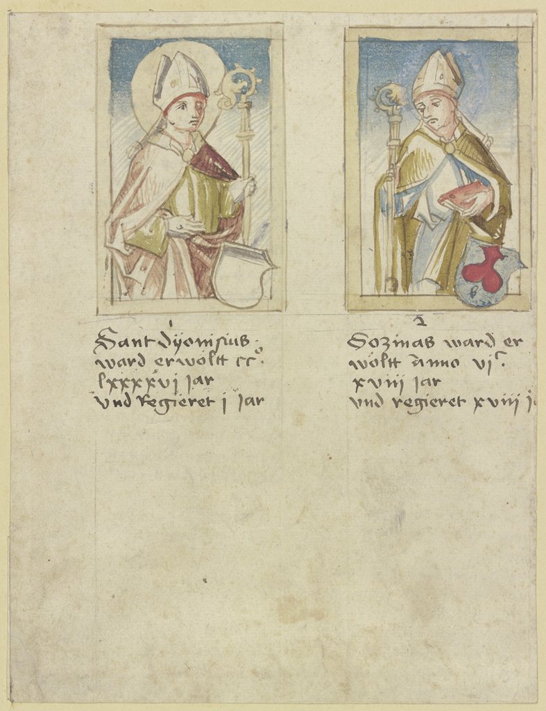 Zwei Bischöfe (St. Dyonisius und Socinus), German, 15th century
