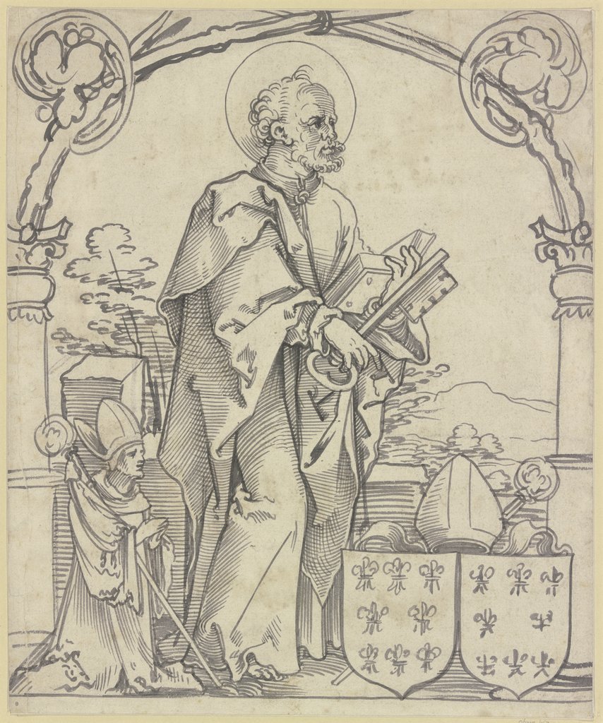 Heiliger Petrus mit Stifter, dem Abt Johann Lang zu Castel, Sebald Beham