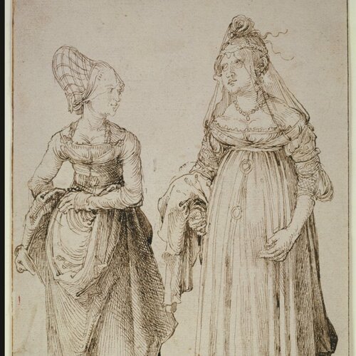 A Lady from Nuremberg and a Lady from Venice, Albrecht Dürer