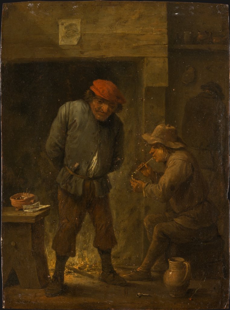 Zwei Bauern am Kamin, Kopie nach David Teniers d. J.