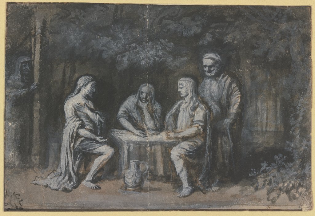 Abraham entertaining the Angels, Philips Koninck