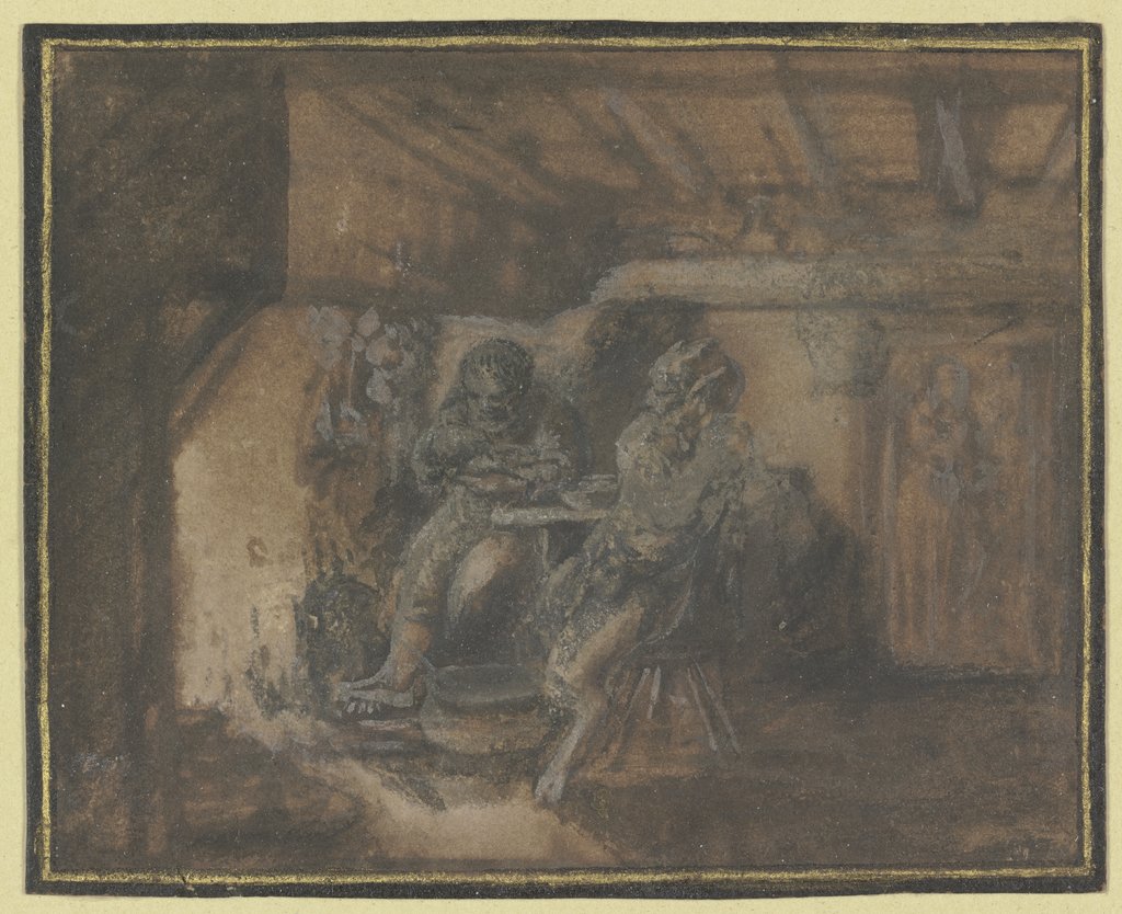 Der Satyr beim Bauern, Unbekannt, 17. Jahrhundert
