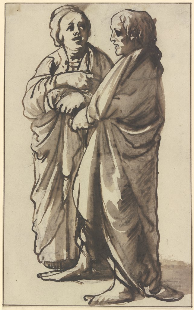 Zwei männliche Gewandfiguren, Hendrik Goudt