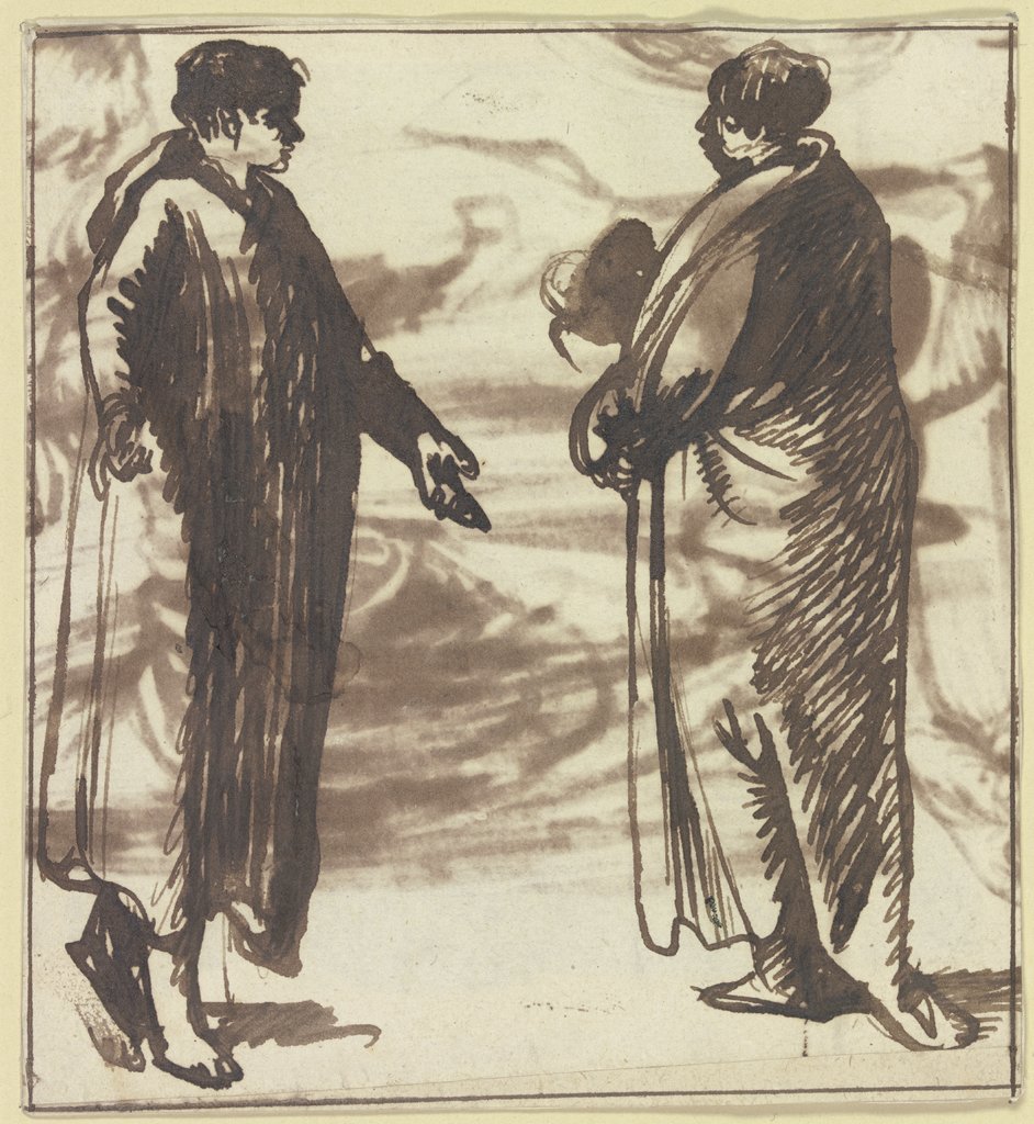Zwei männliche Gewandfiguren, Hendrik Goudt