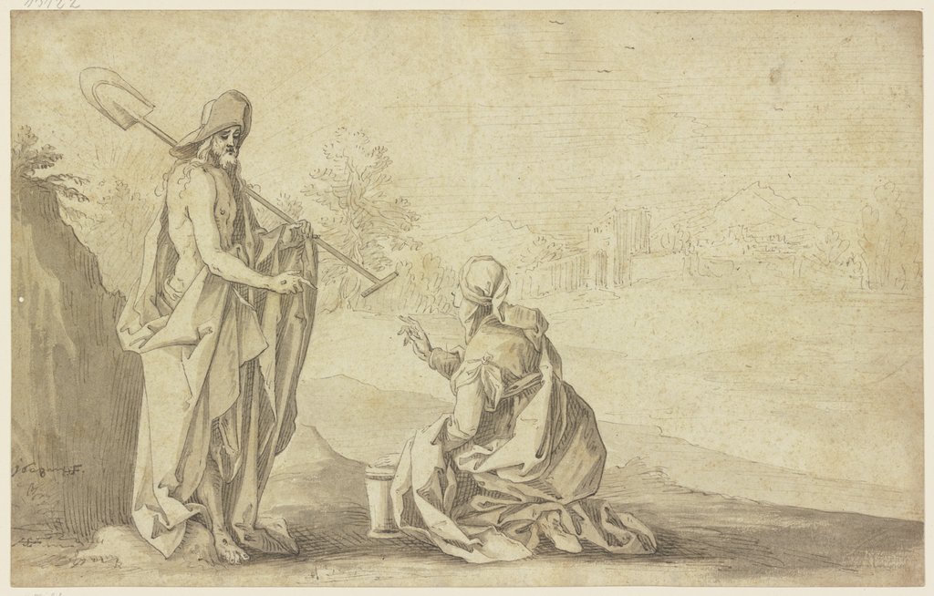 Christus als Gärtner erscheint der Magdalena, Hans Friedrich Schrorer