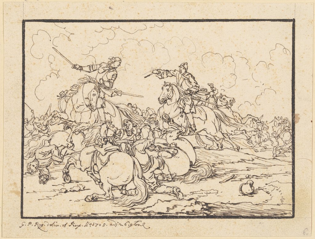 Equestrian combat, Georg Philipp Rugendas d. Ä.