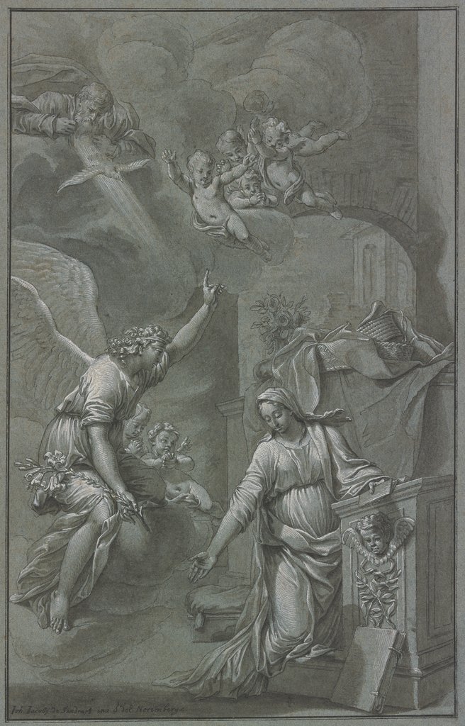 The Annunciation, Johann Jakob von Sandrart