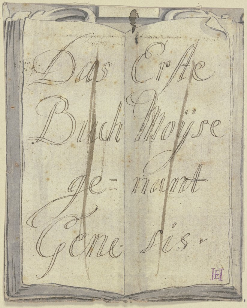 Aufgeschlagene Bibel (Titelblatt), Johann Jakob von Sandrart