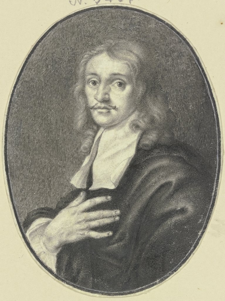 Bildnis des Bildhauers Melchior Barthel im Oval, Joachim von Sandrart