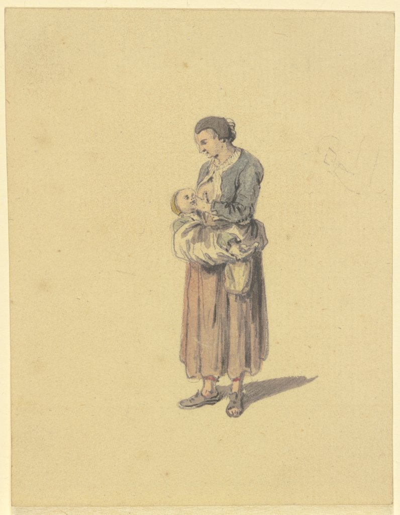 Breast-feeding woman, Johann Ludwig Aberli