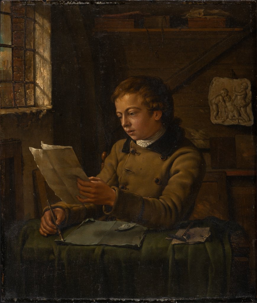 Ein junger Zeichner in seinem Arbeitszimmer, Jan Ekels d. J.