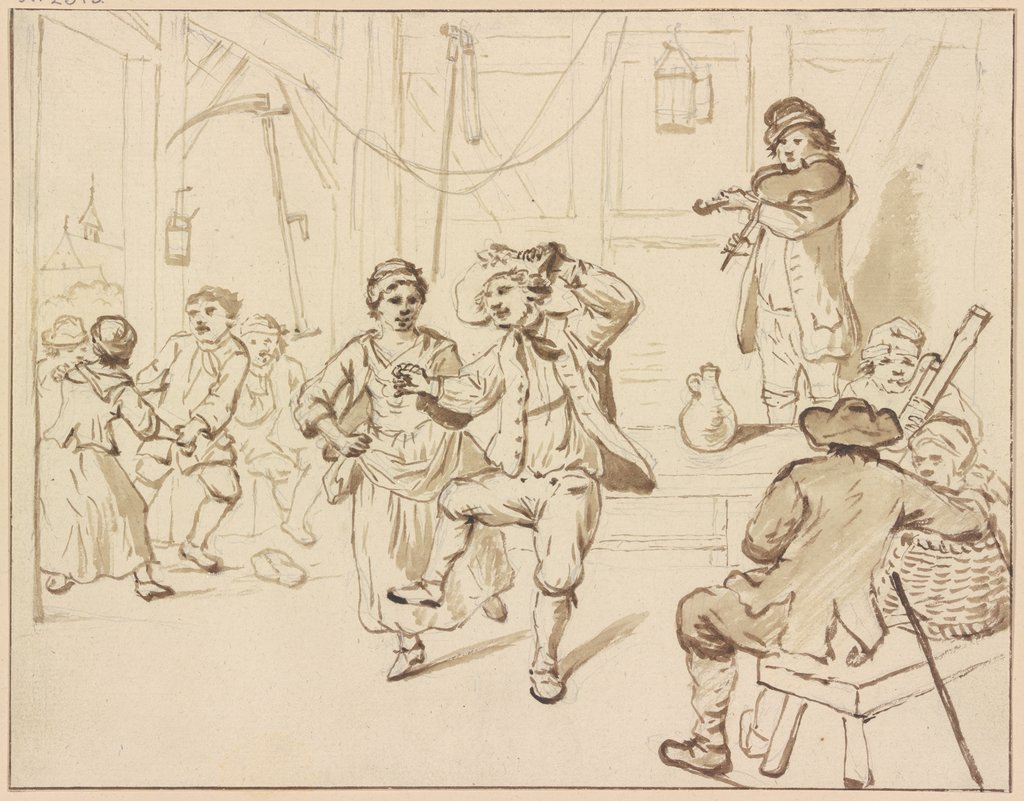 Farmers dancing, Friedrich Wilhelm Hirt
