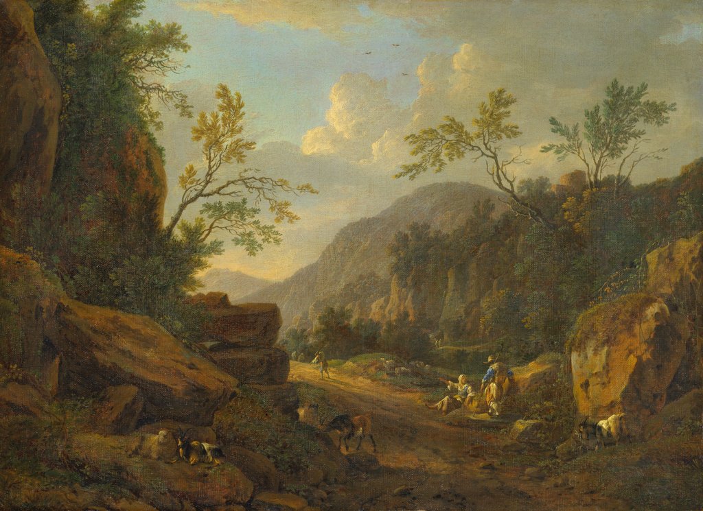 Rocky Landscape in the Evening Light, Johann Franciscus Ermels