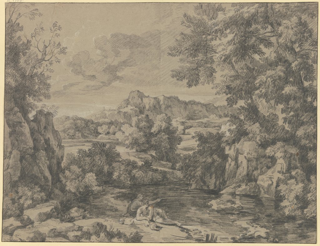 Klassische Landschaft in der Manier des Gaspar Dughet-Poussin, Jan Joost van Cossiau