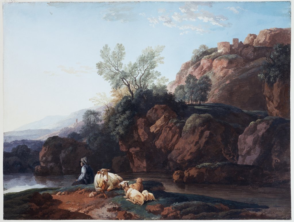 Felsige Gegend an einem Fluß, Christian Wilhelm Ernst Dietrich