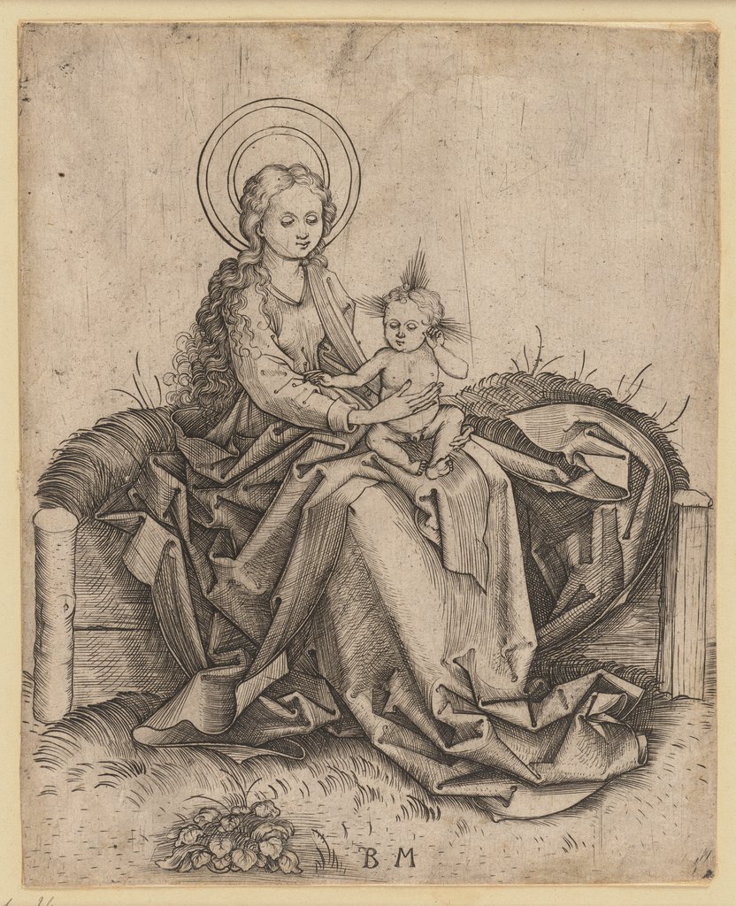 The Virgin and Child on a Grassy Bank, Turned Towards the Right, Master BM