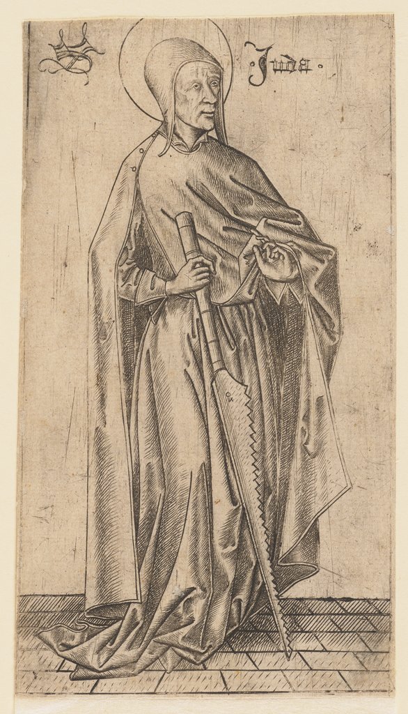 Der Apostel Judas Thaddäus, Israhel van Meckenem d. J., nach Meister E. S.
