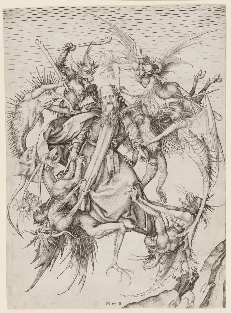 Der Heilige Antonius, von Dämonen gepeinigt, Martin Schongauer