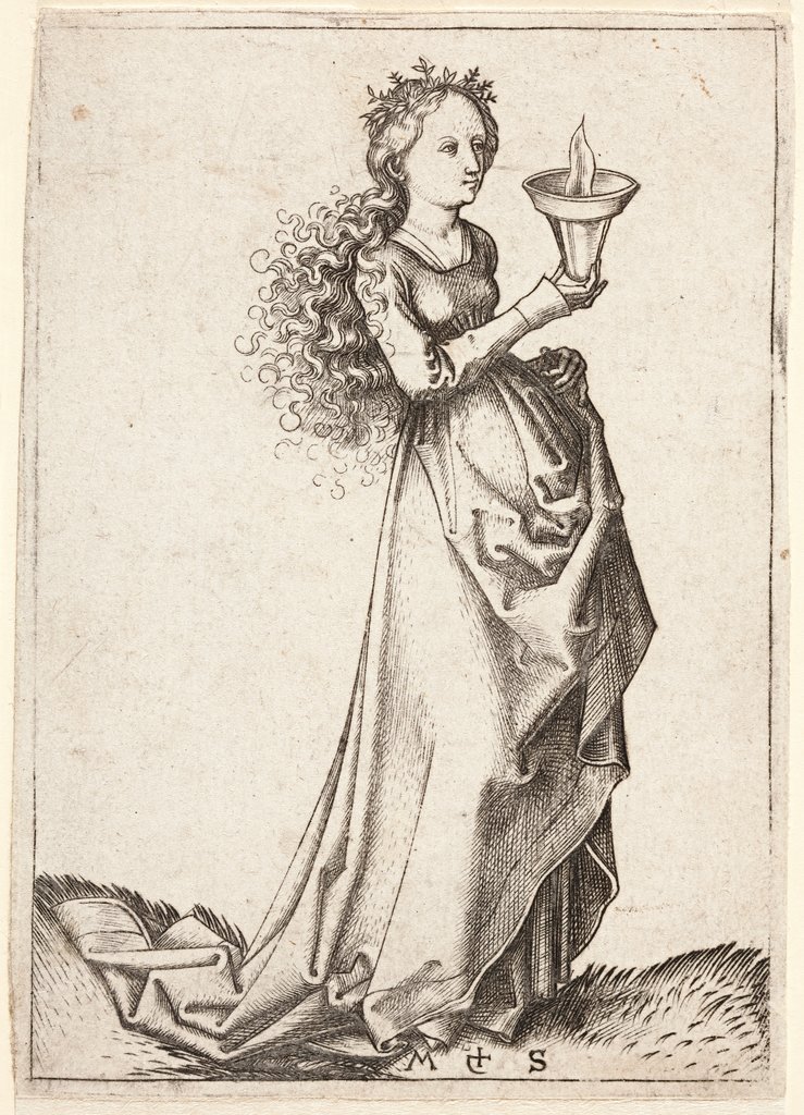 The first wise Virgin, Martin Schongauer