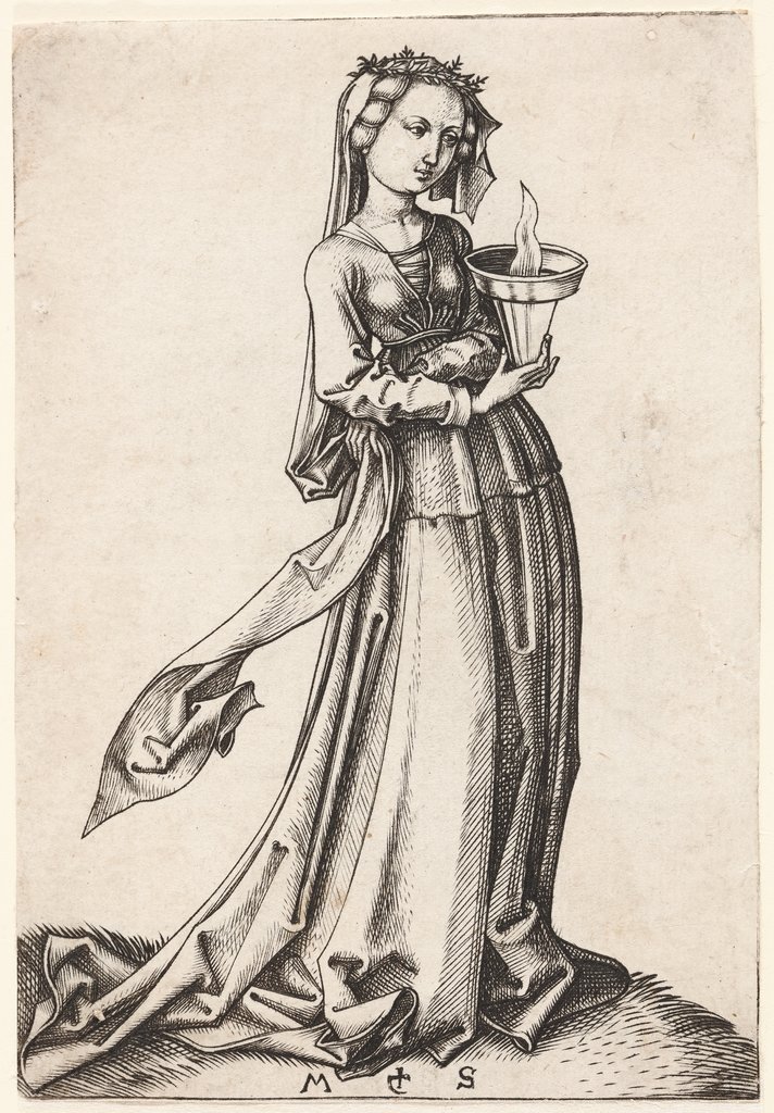 The fourth foolish Virgin, Martin Schongauer