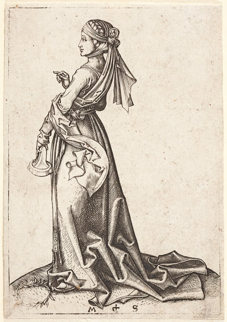The first foolish Virgin, Martin Schongauer