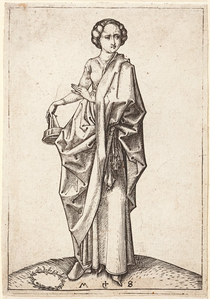 The fourth foolish Virgin, Martin Schongauer