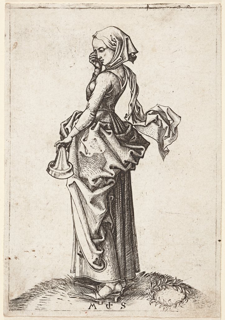 The fifth foolish Virgin, Martin Schongauer