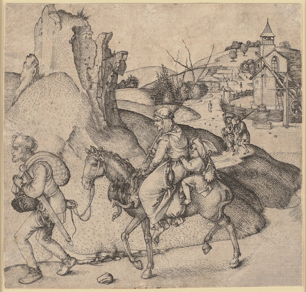 Peasant Family Going to Market, Martin Schongauer