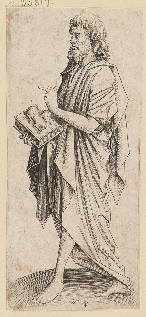 Saint John the Baptist, Monogrammist W with the key-shaped sign