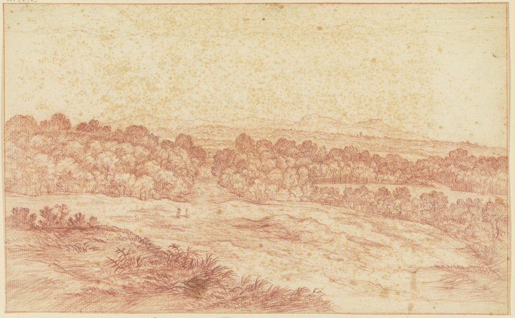 Waldpartie aus dem Taunus mit dem Försterhaus bei Oberursel, Friedrich Wilhelm Hirt