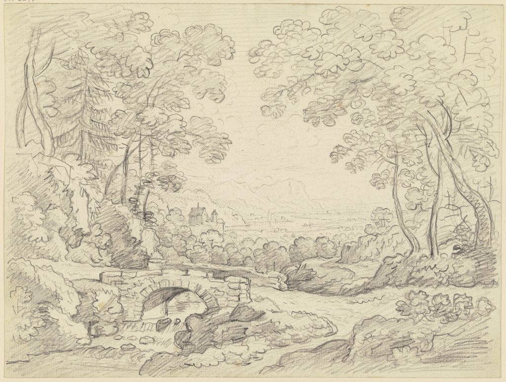 View into a river valley, Friedrich Wilhelm Hirt