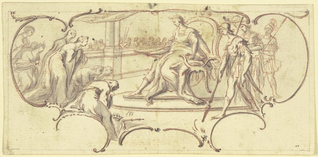 Könige huldigen dem Augustus, Paul Egell
