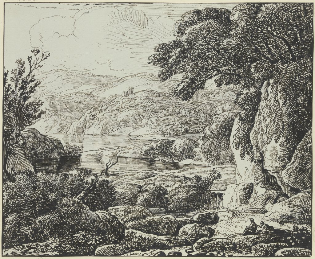 View into a river valley, Franz Innocenz Josef Kobell