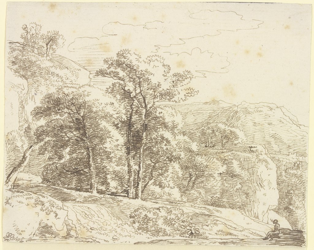 Baumgruppe in gebirgiger Landschaft, Franz Innocenz Josef Kobell