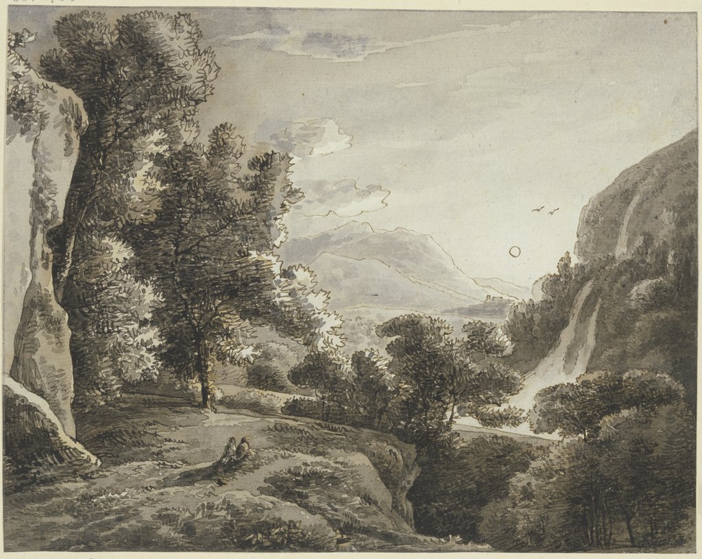 Waldige Landschaft mit Wasserfall, Franz Innocenz Josef Kobell