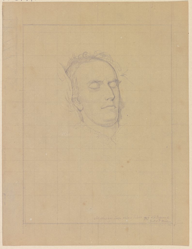 Friedrich Schiller am Tage seines Todes, Ferdinand Jagemann, Unknown, 19th century, after Ferdinand Jagemann