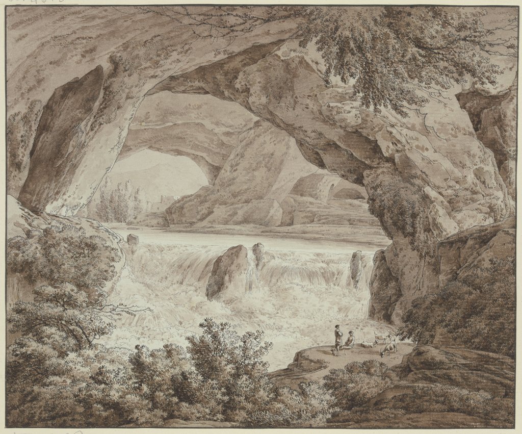 Landschaft mit Felsgrotte, Franz Innocenz Josef Kobell